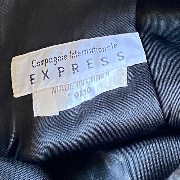 Compagnie Internationale Express Black Leather Skirt Above Knee Womens Size 9/10 - Picture 5 of 9